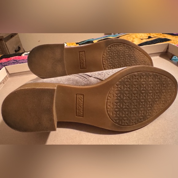 Sonoma heeled grey suede booties size 9 - Picture 5 of 6
